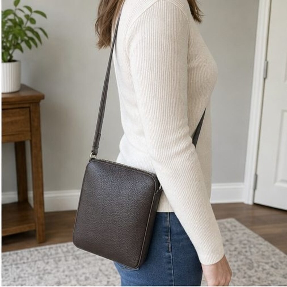 Sage Pebbled Crossbody Bag - Picture 3 of 6